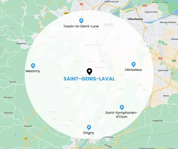 Serrurier Saint-Genis-Laval zone d'intervention (10km aux alentours)