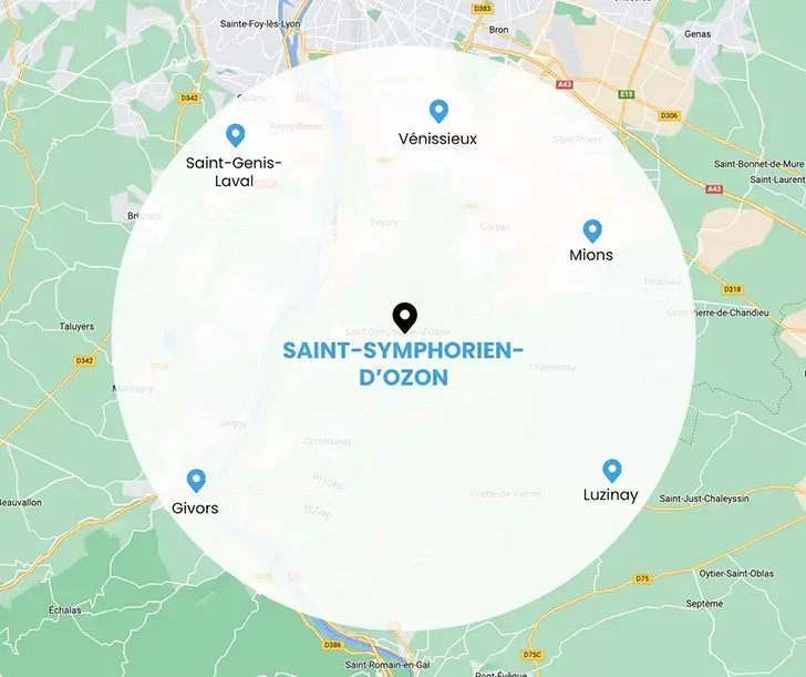 Serrurier Saint-Symphorien-d'Ozon zone d'intervention (10km aux alentours)