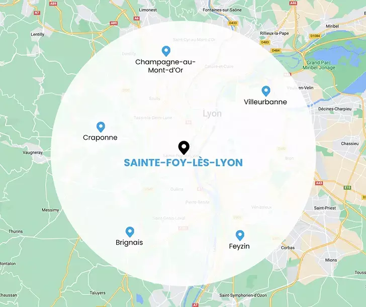 Serrurier Sainte-Foy-Lès-Lyon zone d'intervention (10km aux alentours)